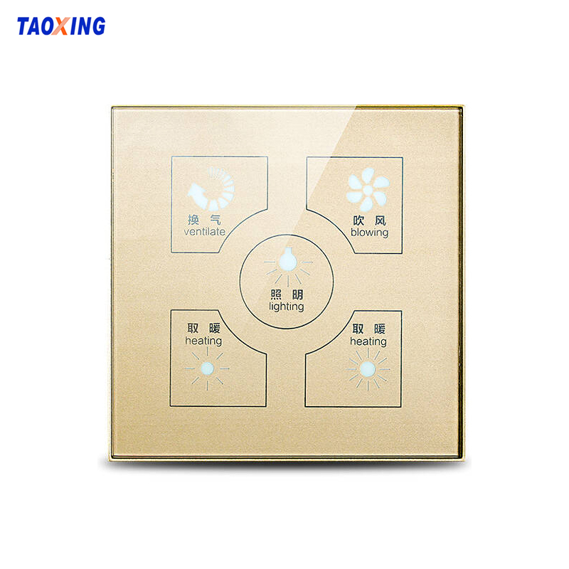 Scratch Resistant Touch Switch Tempered Glass Switch Panel