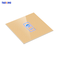 OEM low MOQ laser cut silk printed tempered glass cover panel for touch switch