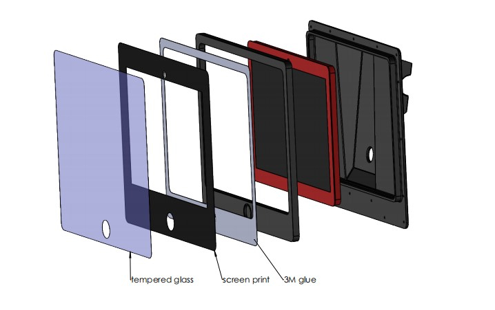 Custom 1mm tempered glass cover lens