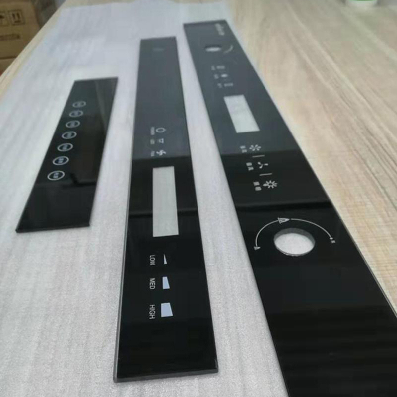 5mm Silk Printing Kitchen Range Hood Control Tempered Glass With Protective Film